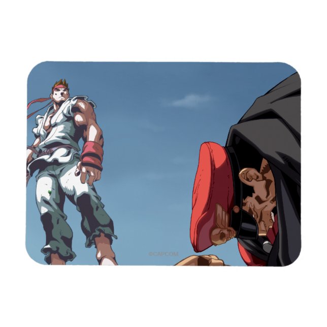 Ryu Defeat Bison Magnet (Horizontal)