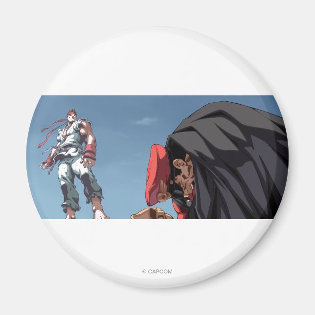 Ryu Defeat Bison Magnet (Front)