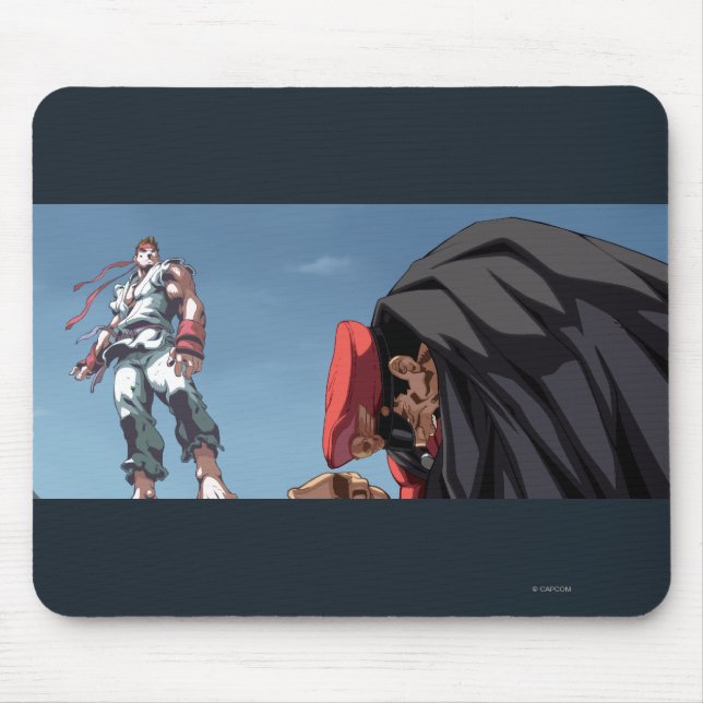Ryu Defeat Bison Mouse Pad (Front)