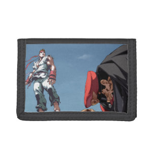 Ryu Defeat Bison Tri-fold Wallet