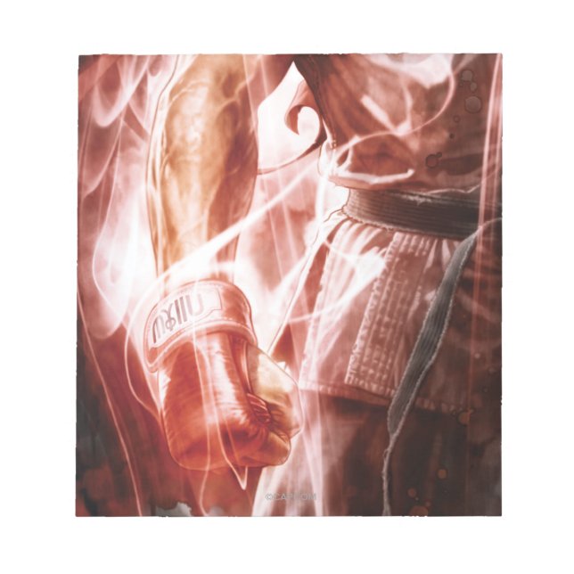 Ryu Glowing Right Arm Notepad (Front)