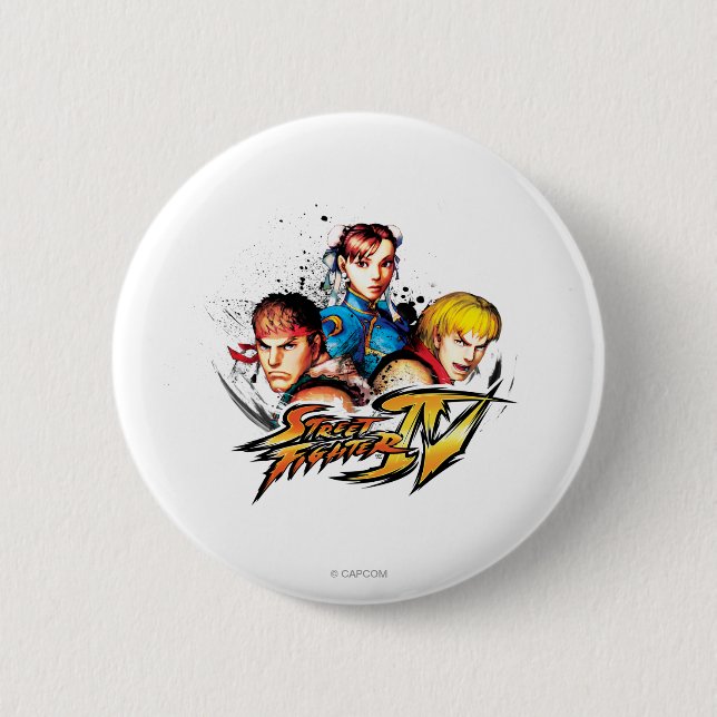 Ryu, Ken & Chun-Li Button (Front)