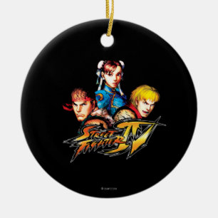 Ryu, Ken & Chun-Li Ceramic Ornament