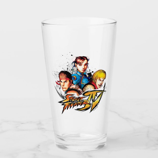 Ryu, Ken & Chun-Li Glass (Front)