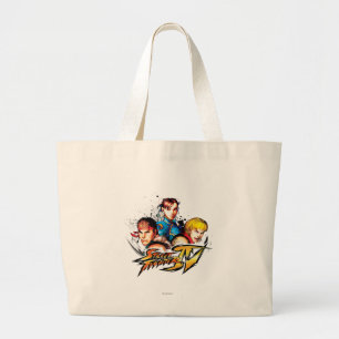 Ryu, Ken & Chun-Li Large Tote Bag