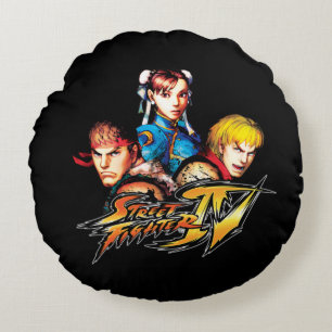 Ryu, Ken & Chun-Li Round Pillow
