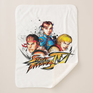 Ryu, Ken & Chun-Li Sherpa Blanket
