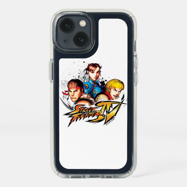 Ryu, Ken & Chun-Li Speck iPhone 13 Case (Front)