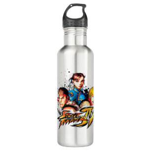 Ryu, Ken & Chun-Li Stainless Steel Water Bottle