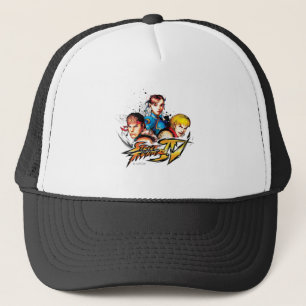 Ryu, Ken & Chun-Li Trucker Hat