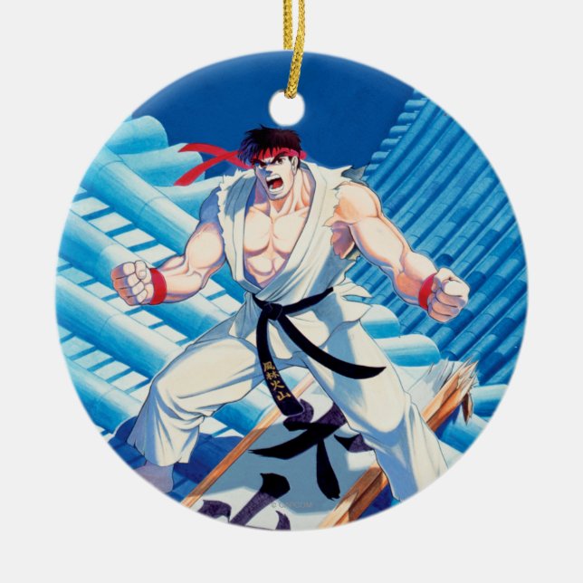 Ryu on Roof Ceramic Ornament (Front)