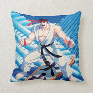 Ryu on Roof Throw Pillow