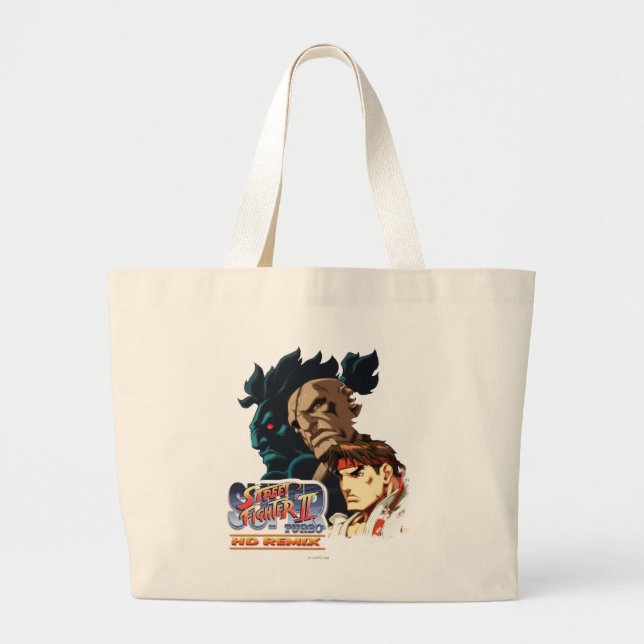 Ryu, Sagat & Akuma Large Tote Bag (Front)