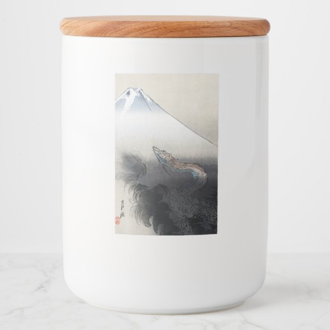 Ryu Shoten: Ascending Dragon over Fuji, Japan Food Label (Front)