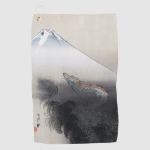 Ryu Shoten: Ascending Dragon over Fuji, Japan Golf Towel