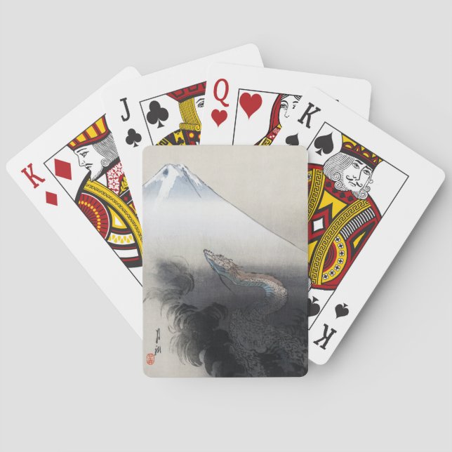Ryu Shoten: Ascending Dragon over Fuji, Japan Poker Cards (Back)