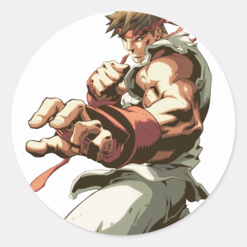 Ryu Stance Classic Round Sticker