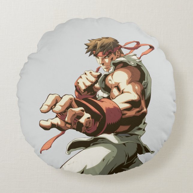 Ryu Stance Round Pillow (Front)