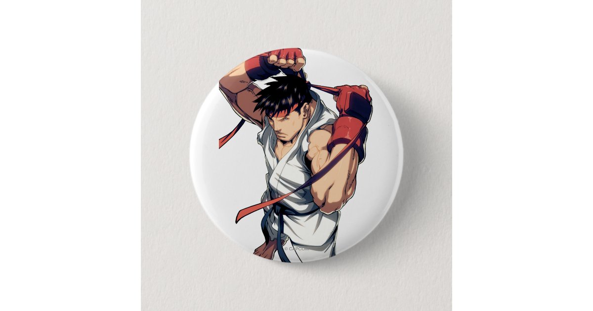 Ryu Tying Headband Button Zazzle