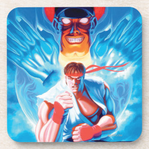 Ryu Versus Bison Beverage Coaster