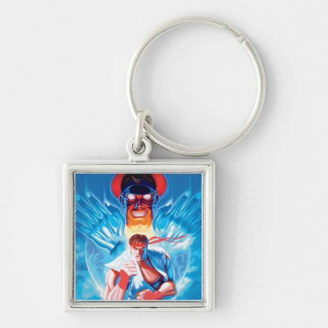 Ryu Versus Bison Keychain (Front)