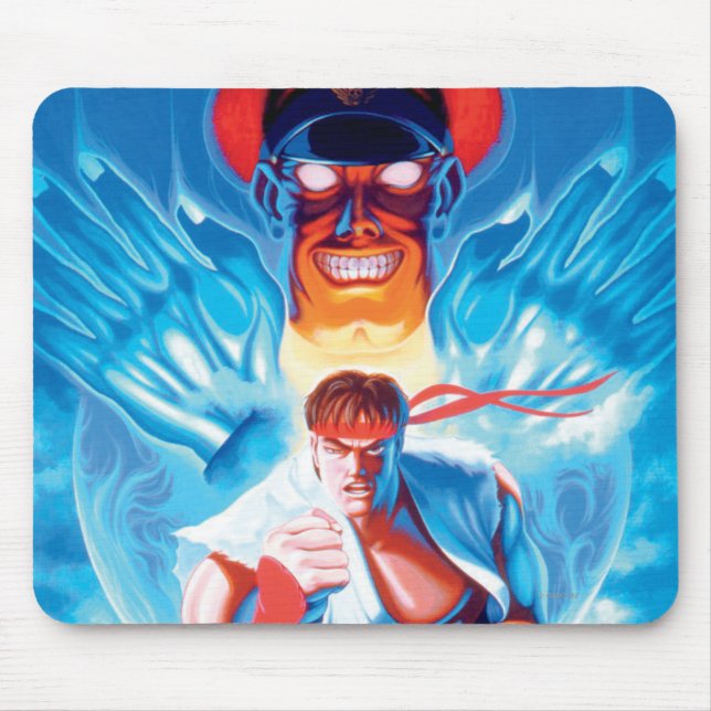 Ryu Versus Bison Mouse Pad (Front)