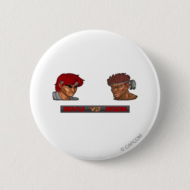 Ryu Vs Adon Button (Front)