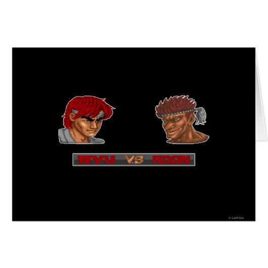 Ryu Vs Adon Cards (Front Horizontal)