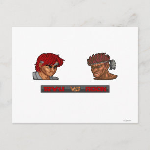 Ryu Vs Adon Postcard