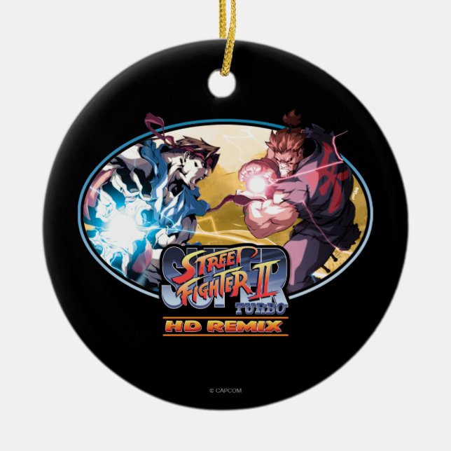 Ryu Vs Akuma 2 Ceramic Ornament (Front)