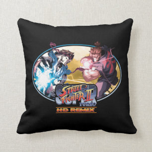 Ryu Vs Akuma 2 Throw Pillow