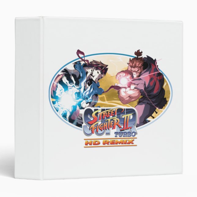 Ryu Vs Akuma 3 Ring Binder (Front/Spine)