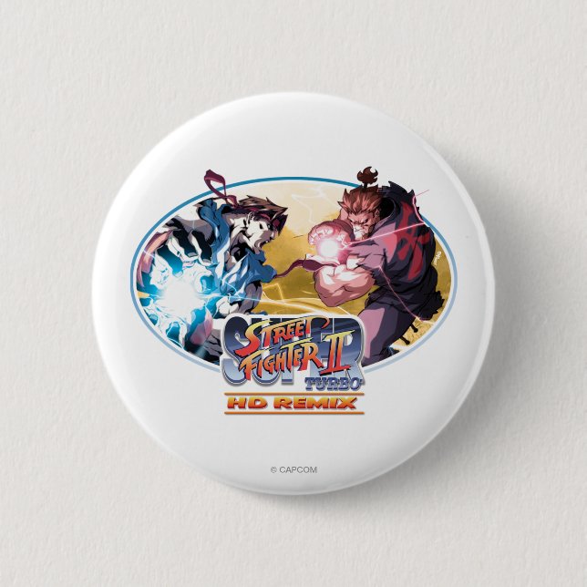 Ryu Vs Akuma Pinback Button (Front)