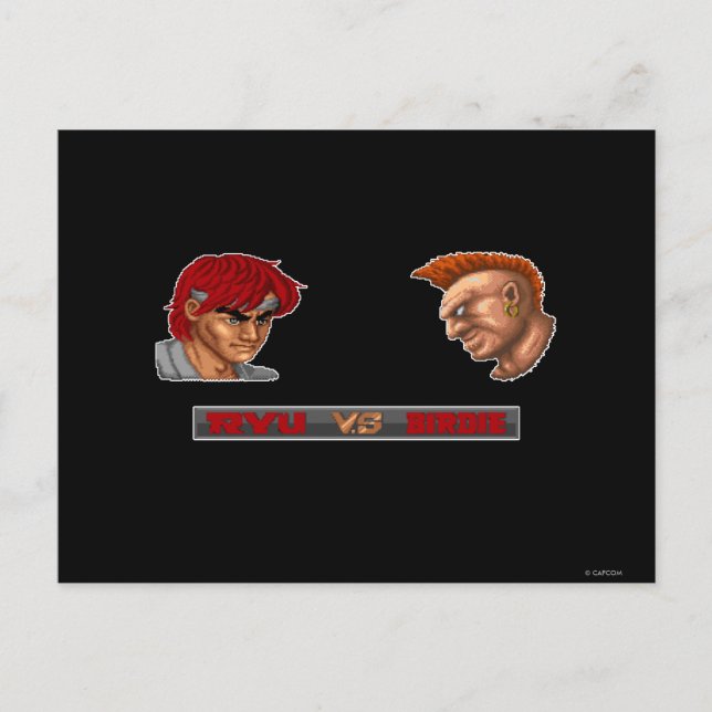Ryu Vs Birdie Postcard (Front)