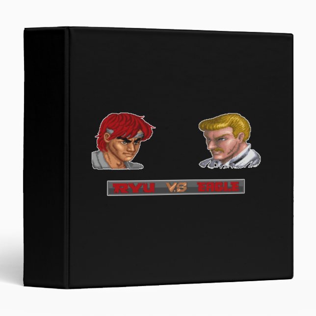 Ryu Vs Eagle 3 Ring Binder (Front/Spine)
