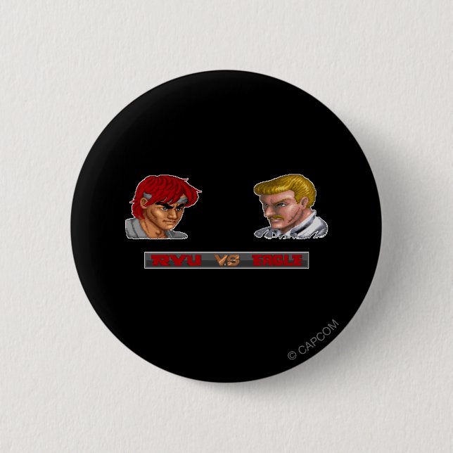 Ryu Vs Eagle Pinback Button (Front)