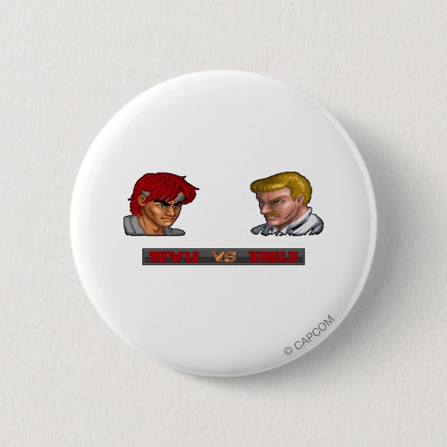 Ryu Vs Eagle Pinback Button (Front)
