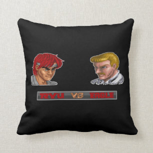 Ryu Vs Eagle Throw Pillow