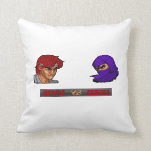 Ryu Vs Geki 2 Throw Pillow