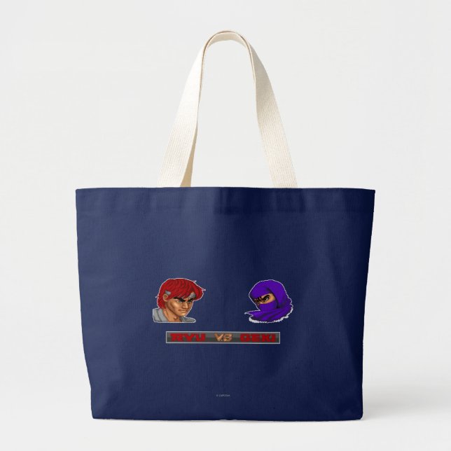 Ryu Vs Geki Large Tote Bag (Front)