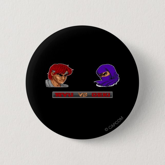 Ryu Vs Geki Pinback Button (Front)