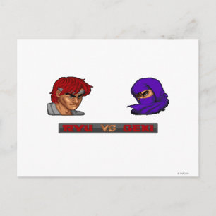 Ryu Vs Geki Postcard