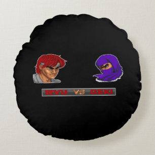 Ryu Vs Geki Round Pillow