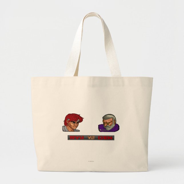 Ryu Vs Gen Large Tote Bag (Front)