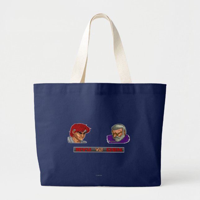 Ryu Vs Gen Large Tote Bag (Front)