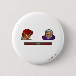 Ryu Vs Gen Pinback Button