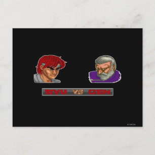 Ryu Vs Gen Postcard