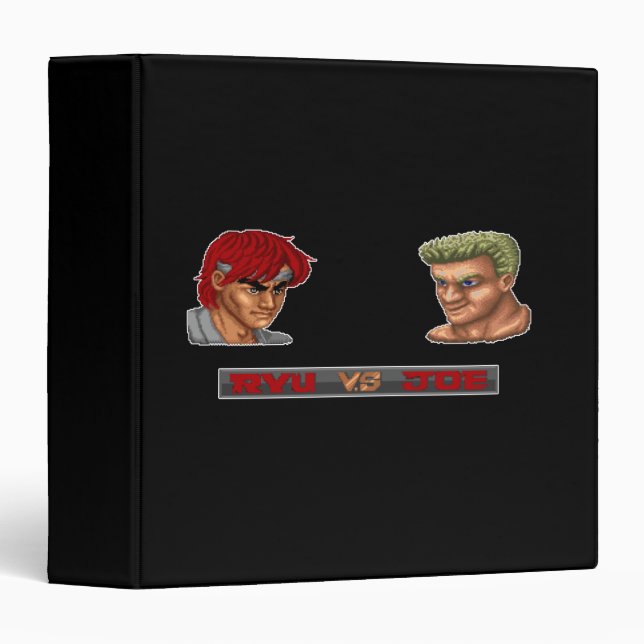 Ryu Vs Joe 3 Ring Binder (Front/Spine)
