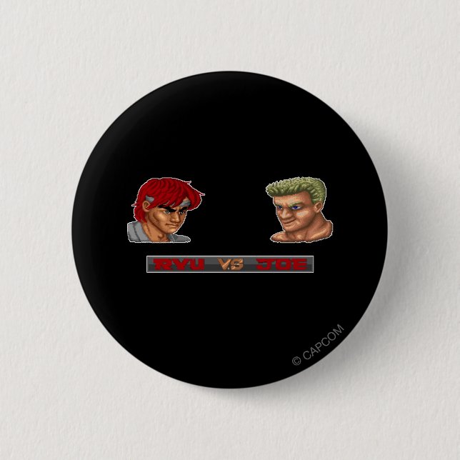 Ryu Vs Joe Pinback Button (Front)