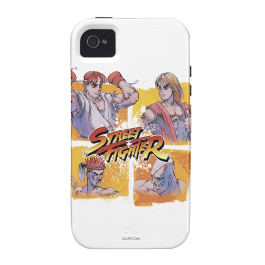 Ryu Vs Ken & Adon Vs Sagat 2 Case-Mate iPhone Case (Back)